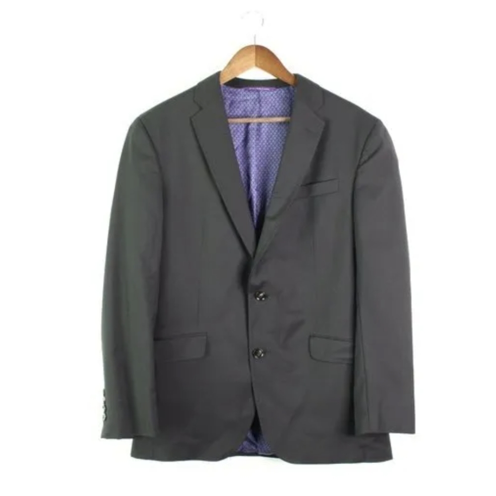 Ted Baker Endurance Jones Ct Wool Sport Coat Black 44R